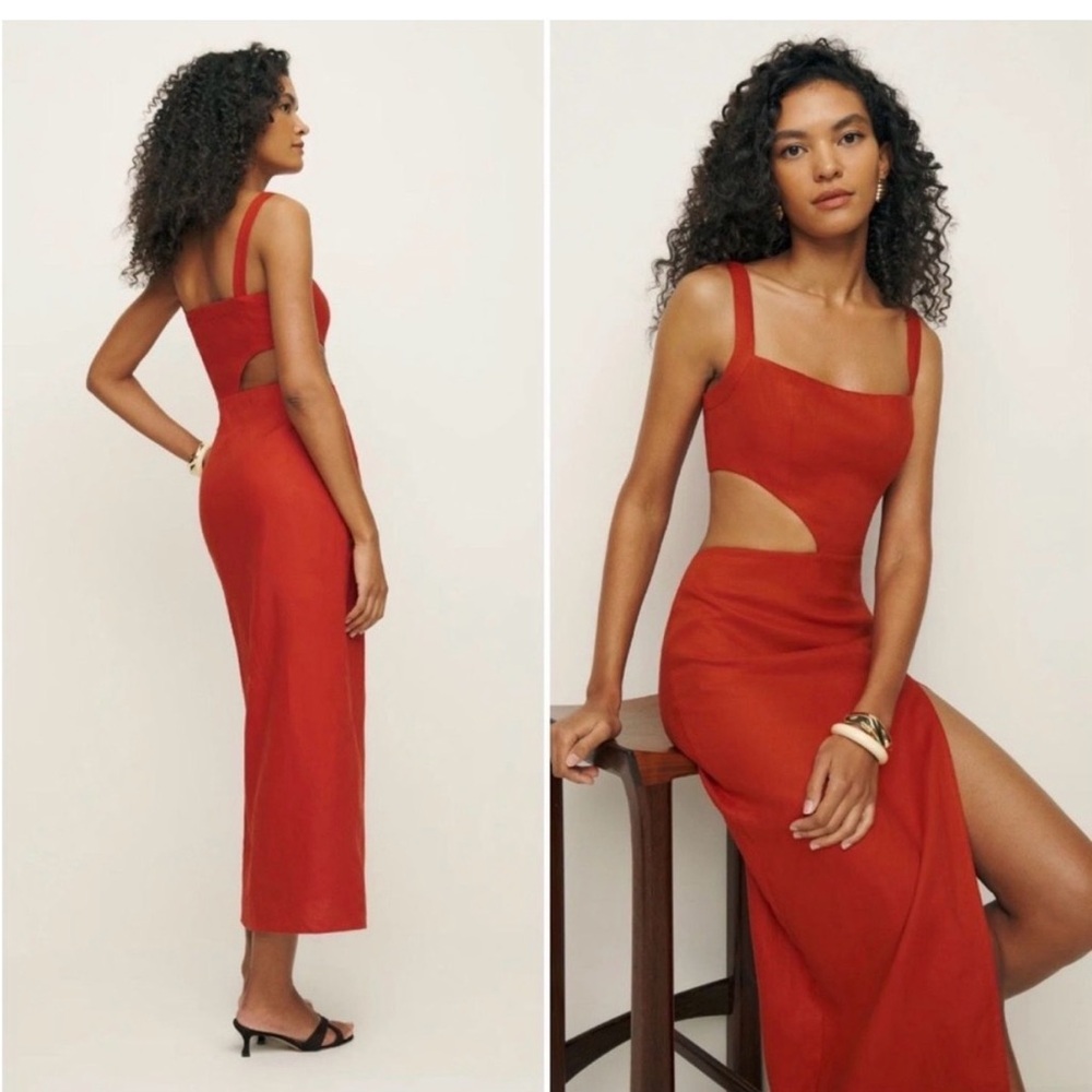 Reformation Satori Linen Dress NWT